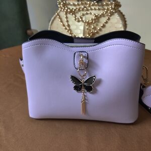 New Elegant Lavender Butterfly Accent Bag